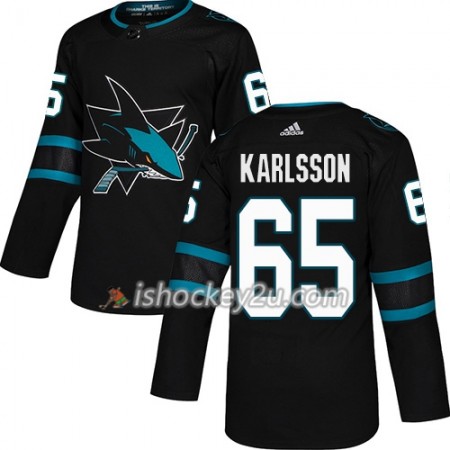 Mænd NHL San Jose Sharks Trøje Erik Karlsson 65 Adidas 2018-19 Alternate Authentic